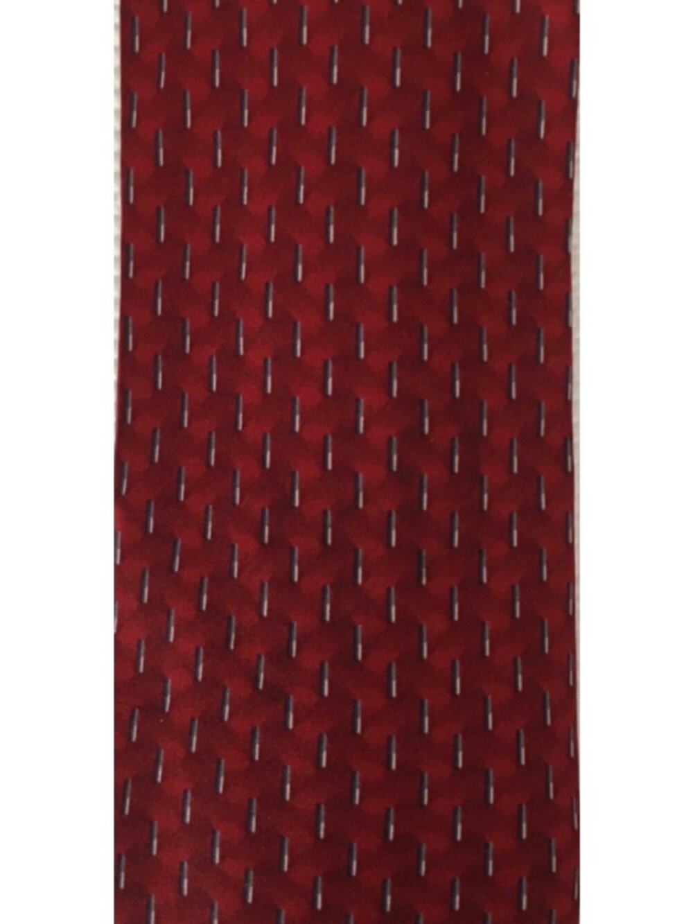 Bill Blass Mens Tie Red w Black and White 38 inches Long 3 3/4 inches Wide Silk